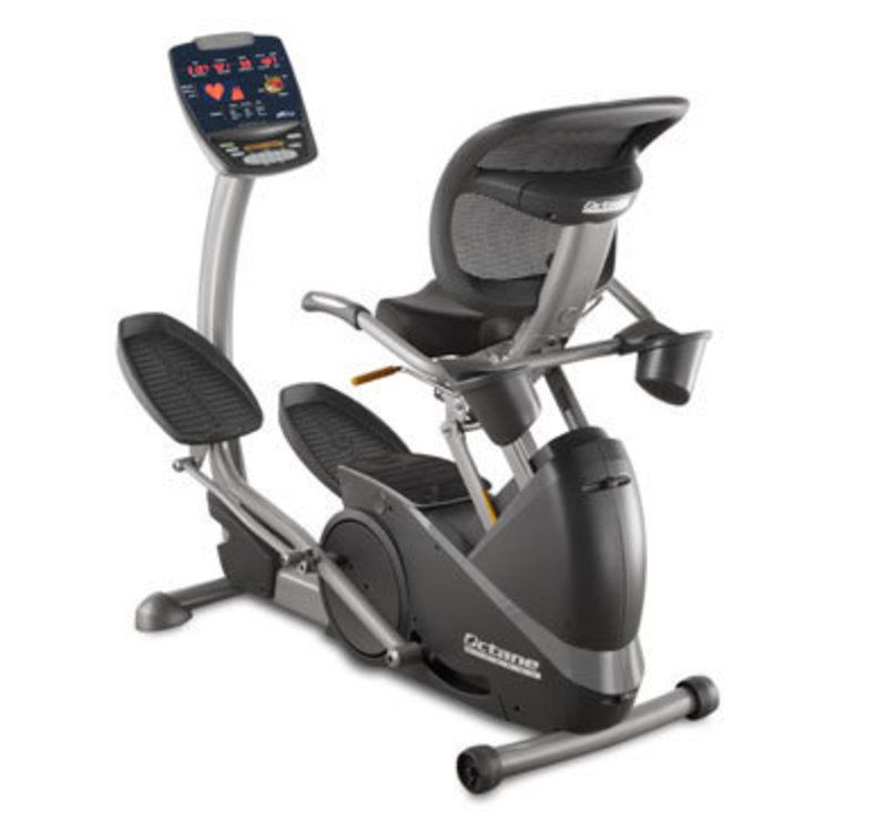 Reverse three quarters front view of the xR3 elliptical machine