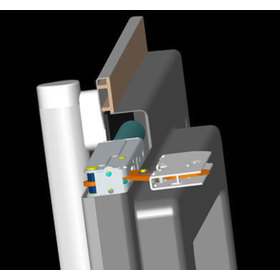 CAD view of the oven door lock