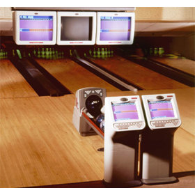 Image showing scorer kiosks installed in a bowling alley