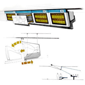 Concept rendering showing how the overhead scorer system would be installed 
