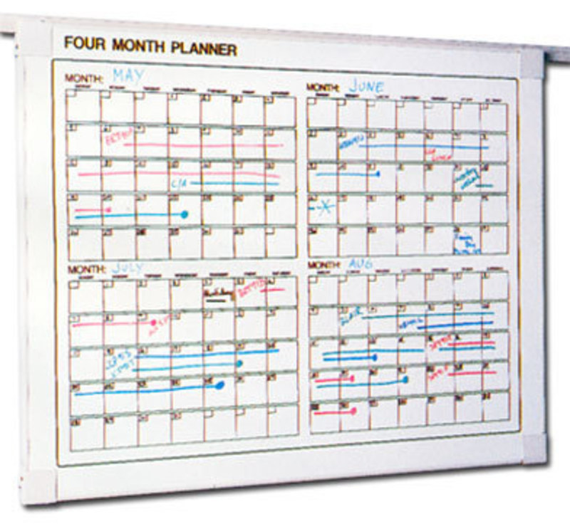 Calendar panel that can be used with the wall track system