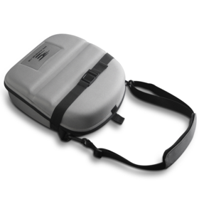 three quarters front view of the Jet Bag showing its carrying strap