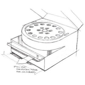 Concept sketch detailing how samples could be removed from the TGA701