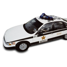 View showing the Lightbar Configurator on top of a police car