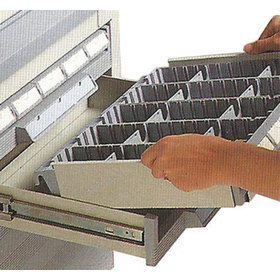 Close up view showing how internal drawer organizers can be inserted and removed
