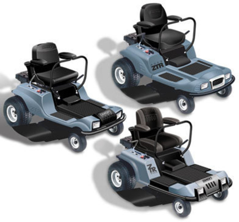 Initial concept renderings of potential design for the ztr4000 riding lawn mower