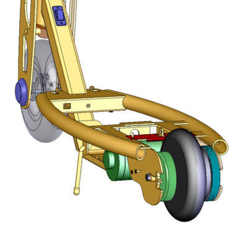 Rear view fron SolidWorks showing the internal frame of the ION 150