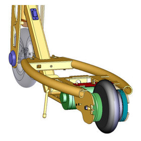 Rear view fron SolidWorks showing the internal frame of the ION 150