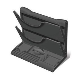 Three quarters front view concept rendering of the desk organizer