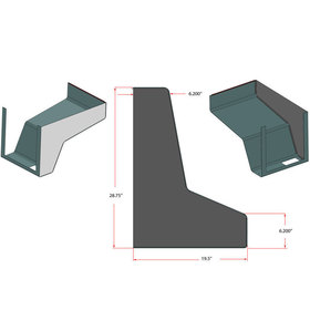 Owl Nanosorter rear shroud design with dimension details from SolidWorks