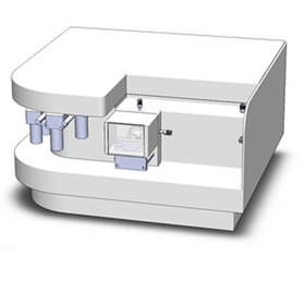 Three-quarters front view of the refined design for the Archimedes Particle Metrology System
