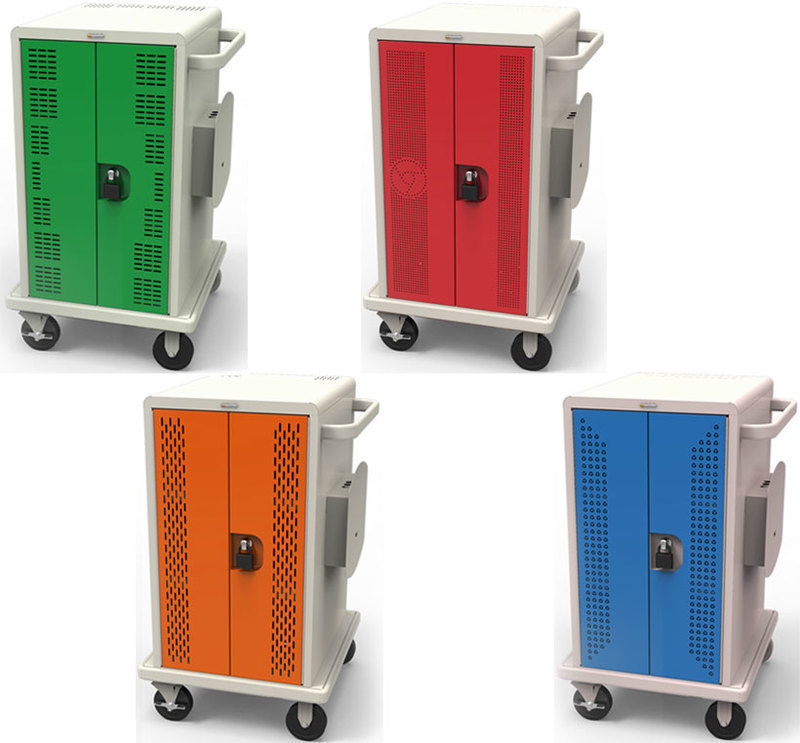 Front View collage of four potential color variations for the 36M cart