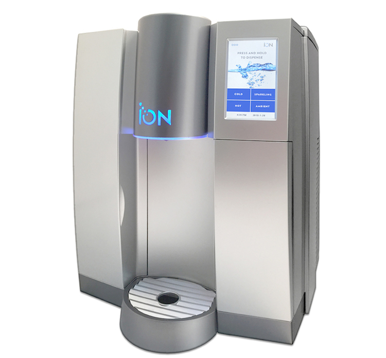 Three quarters front view of ION water cooler