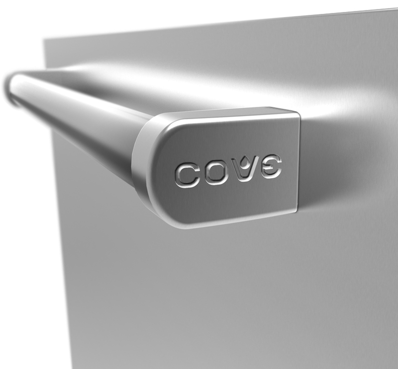 Side view of the Cove Dishwasher pro handle featuring the Cove logo stamped into its side