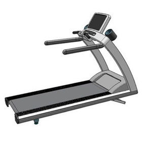 Rear three quarters SolidWorks view of the t-series treadmill