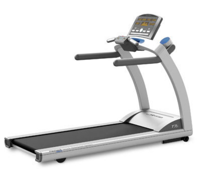 Rear three quarters rendering view of the t-series treadmill