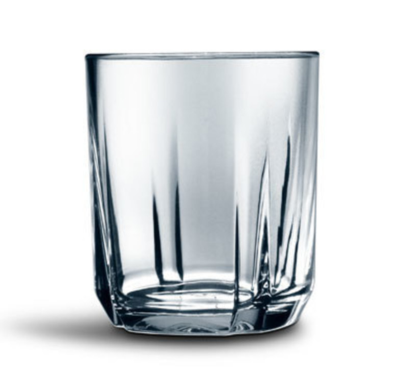 Front view of small juice glass from the Clarus Collection