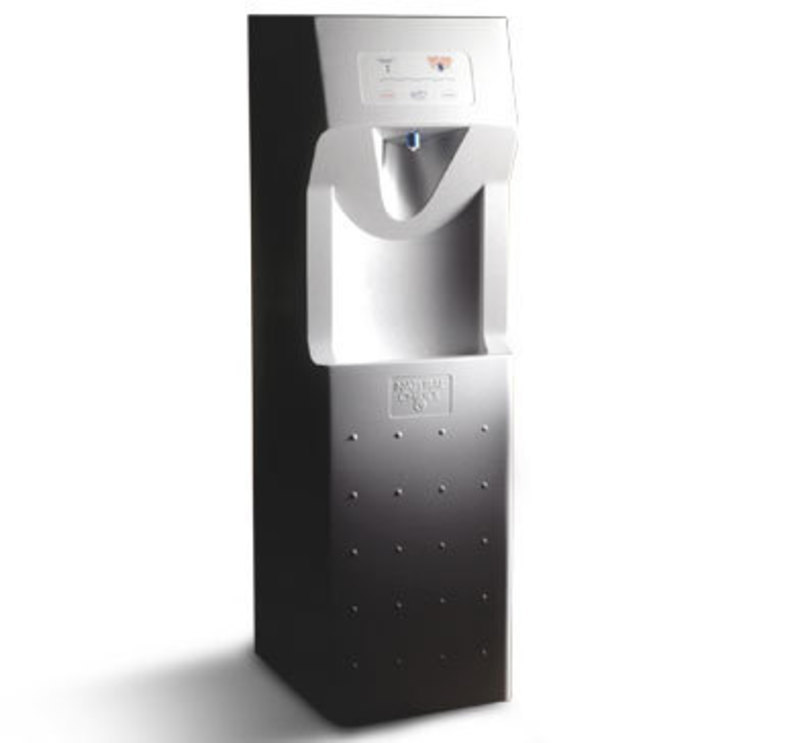 Three quarters front view of the natural choice water cooler